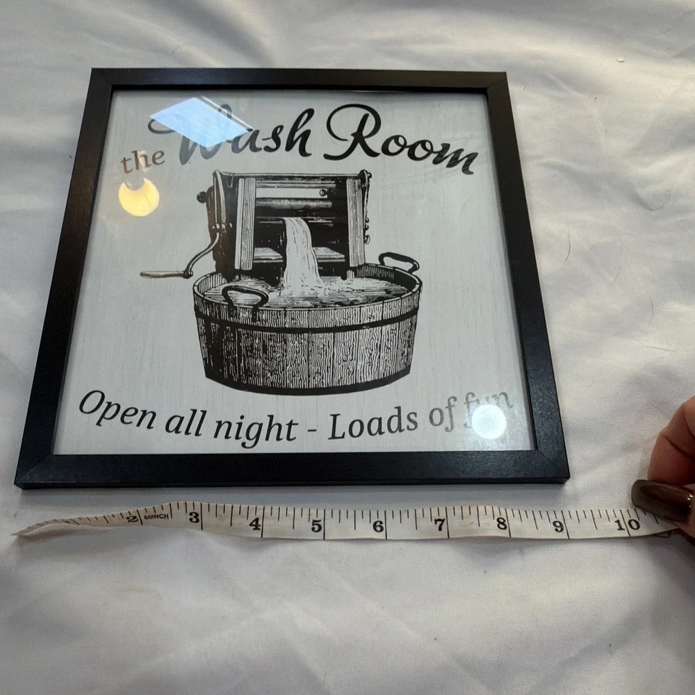 Laundry Room Wash Dry Fold Iron‎ Handmade Wooden Sign
